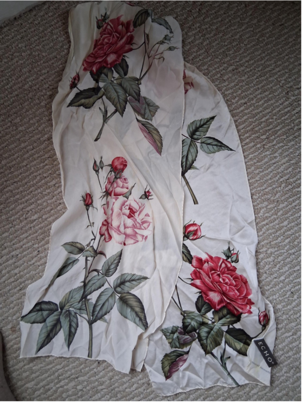 Vintage Echo silk scarf smithsonian institute